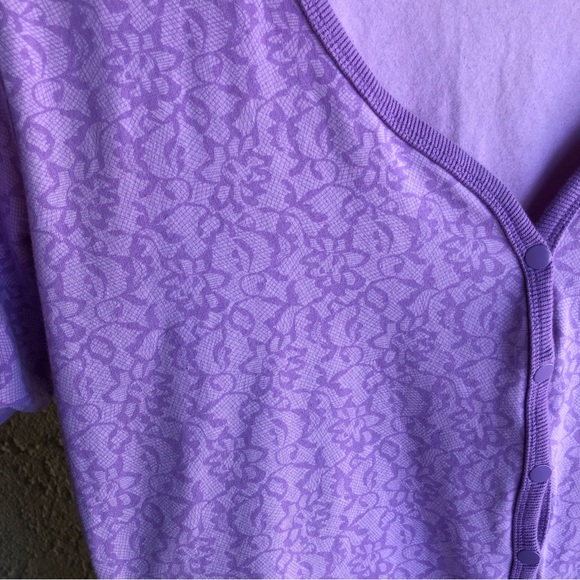 Pajamagram Lavender Shorts Onsie Size S - Picture 2 of 8